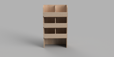 Berlingo SWB 2018 Onwards - Pigeonhole Bulkhead Plywood Shelving Unit