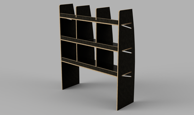 Boxer MWB 2006 Onwards - Pigeonhole Driver's Side Front Brown Phenolic Shelving Unit