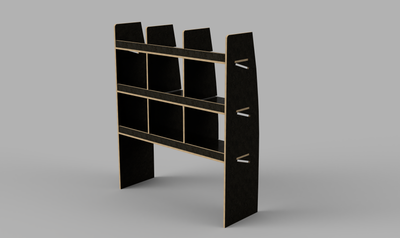 Boxer MWB 2006 Onwards - Pigeonhole Driver's Side Rear Brown Phenolic Shelving Unit