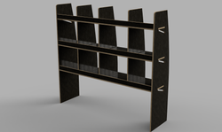 Interstar LWB 2010 Onwards - Pigeonhole Driver's Side Rear Brown Phenolic Shelving Unit