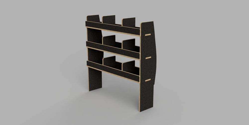 Vivaro SWB 2019 Onwards - Pigeonhole Driver's Side Front Brown Phenolic Shelving Unit