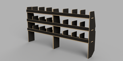 Vito XLWB 2015 Onwards - Pigeonhole Driver's Side Full Side Brown Phenolic Shelving Unit