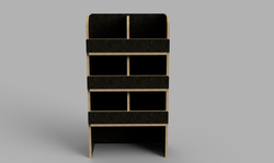 Doblo LWB 2022 Onwards - Pigeonhole Bulkhead Brown Phenolic Shelving Unit