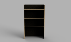 Relay LWB Crew 2006 Onwards - Angled Bulkhead Brown Phenolic Shelving Unit