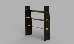 Boxer MWB 2006 Onwards - Angled Driver's Side Rear Brown Phenolic Shelving Unit