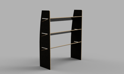 Relay MWB 2006 Onwards - Angled Passenger's Side Rear Brown Phenolic Shelving Unit