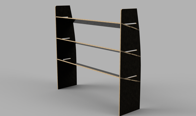 Sprinter LWB 2018 Onwards - Angled Driver's Side Front Brown Phenolic Shelving Unit