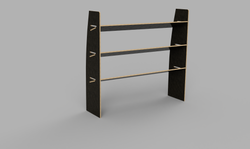 Boxer XLWB 2006 Onwards - Angled Passenger's Side Rear Brown Phenolic Shelving Unit