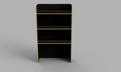 Relay LWB 2006 Onwards - Straight Bulkhead Brown Phenolic Shelving Unit