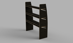 TGE MWB 2017 Onwards - Straight Driver's Side Front Brown Phenolic Shelving Unit