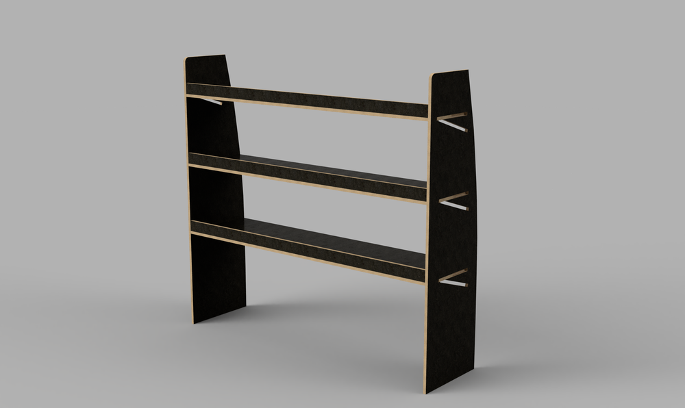 Interstar LWB 2010 Onwards - Straight Driver's Side Front Brown Phenolic Shelving Unit