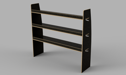 Boxer LWB Crew 2006 Onwards - Straight Driver's Side Rear Brown Phenolic Shelving Unit