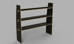 TGE LWB 2017 Onwards - Straight Passenger's Side Rear Brown Phenolic Shelving Unit