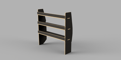 Vivaro SWB 2019 Onwards - Straight Driver's Side Rear Brown Phenolic Shelving Unit