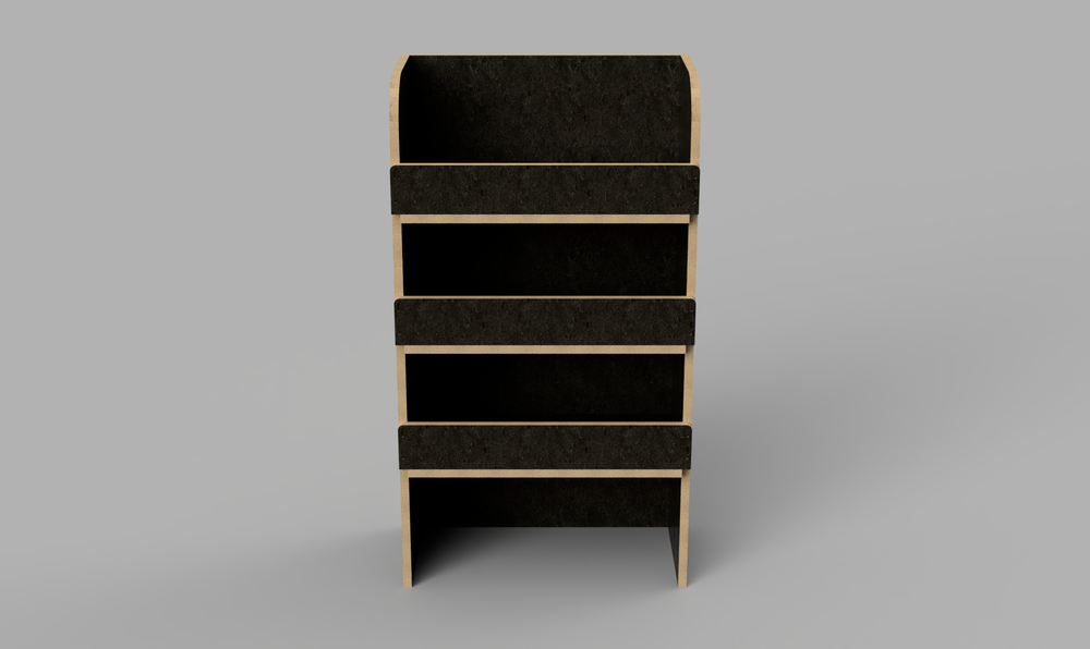 Fiorino 2008 Onwards - Straight Bulkhead Brown Phenolic Shelving Unit