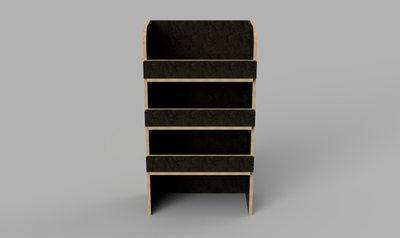 Berlingo SWB 2018 Onwards - Straight Bulkhead Brown Phenolic Shelving Unit
