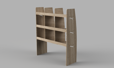 Boxer MWB 2006 Onwards - Pigeonhole Driver's Side Rear Plywood Shelving Unit