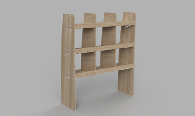 Sprinter MWB 2018 Onwards - Pigeonhole Passenger's Side Rear Plywood Shelving Unit