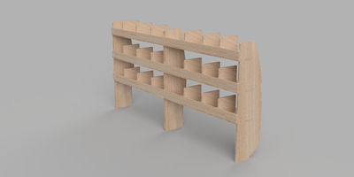 Vito XLWB 2015 Onwards - Pigeonhole Driver's Side Full Side Plywood Shelving Unit