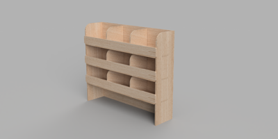 Berlingo SWB 2018 Onwards - Pigeonhole Driver's Side Full Side Plywood Shelving Unit