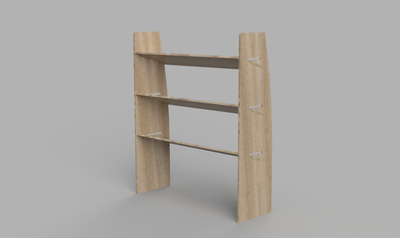 Boxer MWB 2006 Onwards - Angled Driver's Side Rear Plywood Shelving Unit