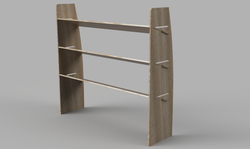 Boxer LWB 2006 Onwards - Angled Driver's Side Front Plywood Shelving Unit
