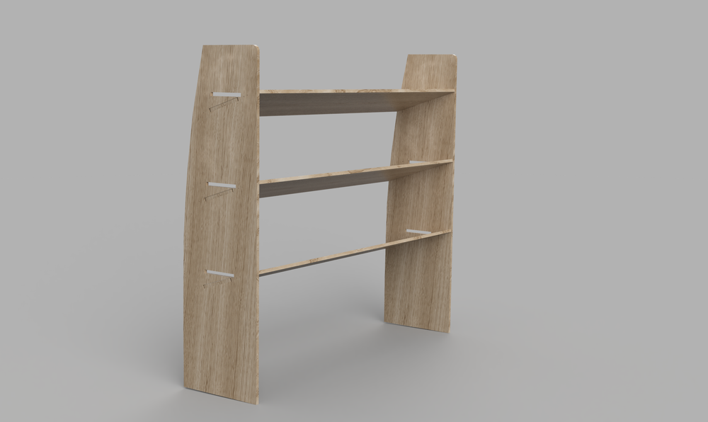 Interstar LWB 2010 Onwards - Angled Passenger's Side Rear Plywood Shelving Unit