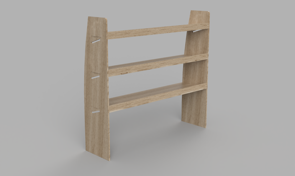 Interstar LWB 2010 Onwards - Straight Passenger's Side Rear Plywood Shelving Unit