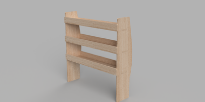 Vivaro LWB 2019 Onwards - Straight Driver's Side Front Plywood Shelving Unit