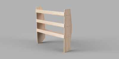 Vivaro SWB 2019 Onwards - Straight Driver's Side Rear Plywood Shelving Unit