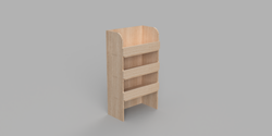 Berlingo SWB 2018 Onwards - Straight Passenger's Side Rear Plywood Shelving Unit