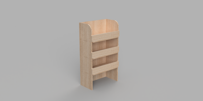 Berlingo SWB 2018 Onwards - Straight Passenger's Side Rear Plywood Shelving Unit