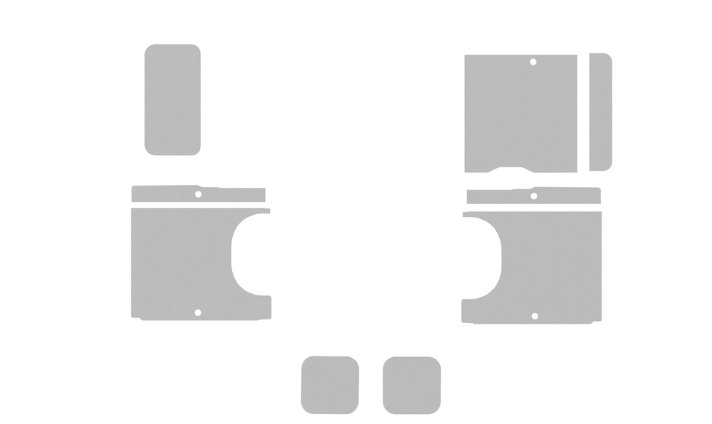 Interstar (NV400) MWB 2010 Onwards - Grey Plastic Sides & Door Pads