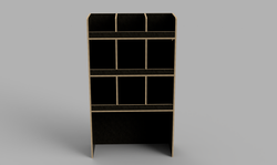 Movano LWB 2021 Onwards - Pigeonhole Bulkhead Brown Phenolic Shelving Unit
