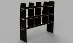Boxer LWB 2006 Onwards - Pigeonhole Passenger's Side Rear Brown Phenolic Shelving Unit