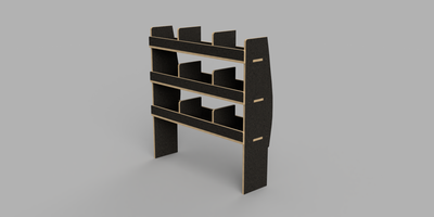 Scudo LWB 2022 Onwards - Pigeonhole Driver's Side Front Brown Phenolic Shelving Unit