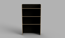 Movano LWB 2021 Onwards - Angled Bulkhead Brown Phenolic Shelving Unit