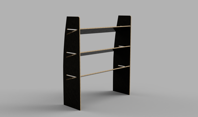 TGE MWB 2017 Onwards - Angled Passenger's Side Rear Brown Phenolic Shelving Unit