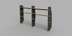 Connect LWB 2013 Onwards - Angled Driver's Side Full Side Brown Phenolic Shelving Unit