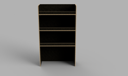Relay XLWB 2006 Onwards - Straight Bulkhead Brown Phenolic Shelving Unit