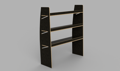 Master MWB 2010 Onwards - Straight Passenger's Side Rear Brown Phenolic Shelving Unit