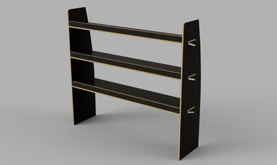 Relay LWB Crew 2006 Onwards - Straight Driver's Side Rear Brown Phenolic Shelving Unit