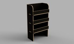 Caddy LWB Crew 2020 Onwards - Straight Passenger's Side Rear Brown Phenolic Shelving Unit