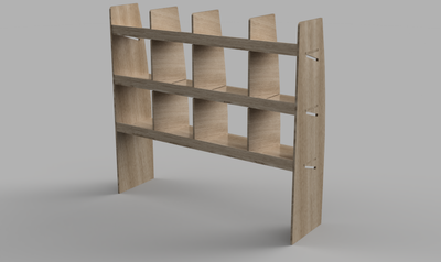 Ducato XLWB 2006 Onwards - Pigeonhole Driver's Side Rear Plywood Shelving Unit