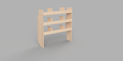 Vivaro SWB Crew 2019 Onwards - Pigeonhole Passenger's Side Rear Plywood Shelving Unit