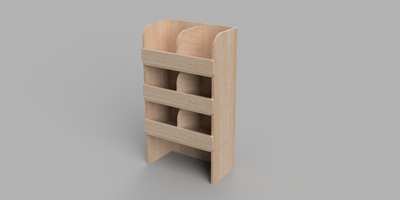 Partner LWB Crew 2018 Onwards - Pigeonhole Driver's Side Rear Plywood Shelving Unit