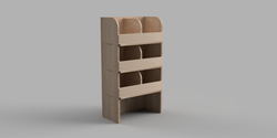 Berlingo LWB 2018 Onwards - Pigeonhole Passenger's Side Rear Plywood Shelving Unit