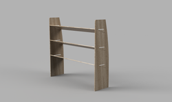 Movano LWB 2021 Onwards - Angled Driver's Side Rear Plywood Shelving Unit