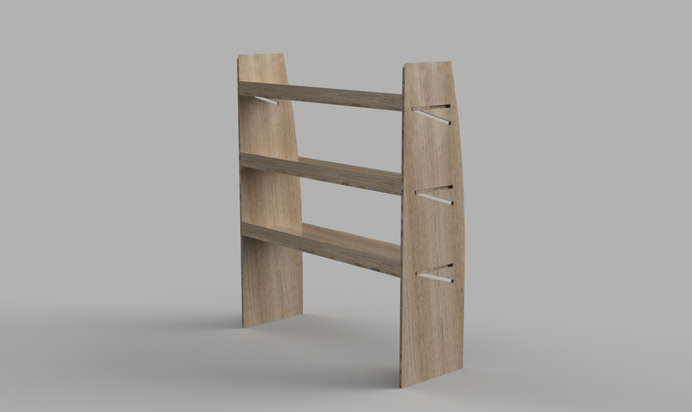 Master SWB 2010 Onwards - Straight Driver's Side Front Plywood Shelving Unit