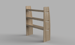 Master SWB 2010 Onwards - Straight Driver's Side Front Plywood Shelving Unit